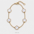 سوار البرسيم بنقشة رخامية Marble-Pattern Clover Bracelet