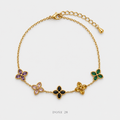 سوار الورود الخمس الملوّنة — Five-Flower Bracelet