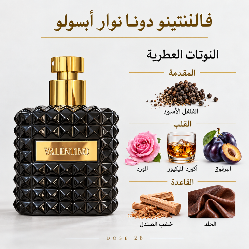 عطر فالنتينو أومو نوار أبسولو للرجال Valentino Uomo Noir Absolu Eau de Parfum for Men