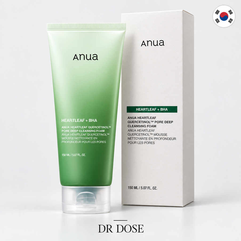 غسول أنوا هارتليف كيرسيتينول لتنظيف المسام العميق – 150 مل Anua Heartleaf Quercetinol™ Pore Deep Cleansing Foam – 150 ml