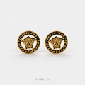تراجي ميدوسا بالنقشة اليونانية Medusa Greek-Key Stud Earrings