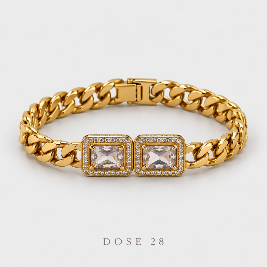 Square Sparkle Bracelet  أسوارة الفصوص المربّعة