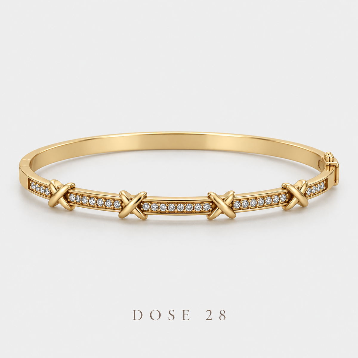 Gold-Tone X Sparkle Bangle  أسوارة إكس المرصّعة