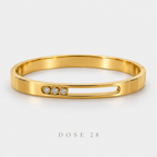 Three-Stone Gold-Tone Bangle   أسوارة الثلاث فصوص