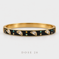 Black Teardrop Sparkle Bangle  سوارة القطرة السوداء المرصّعة