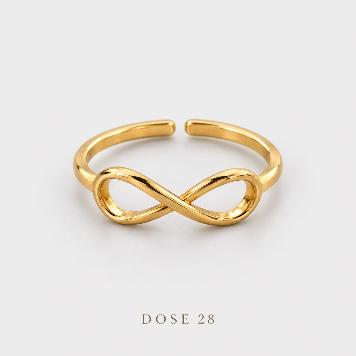 Gold-Tone Infinity Ring   خاتم إنفينيتي ناعم بلون ذهبي