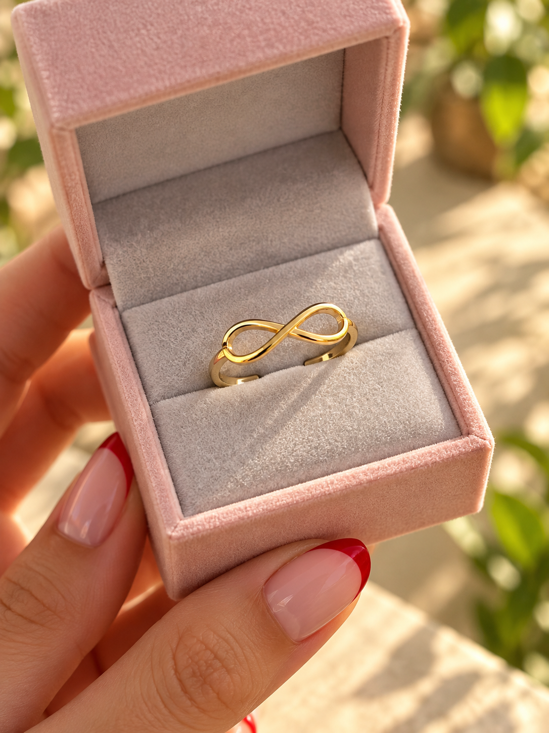 Gold-Tone Infinity Ring   خاتم إنفينيتي ناعم بلون ذهبي