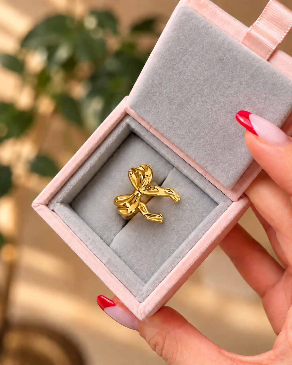 محبس فيونكة الذهب Blush Star Open Ring
