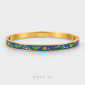 Blue Tulip Gold-Tone Bangle  أسوارة التوليب الزرقاء