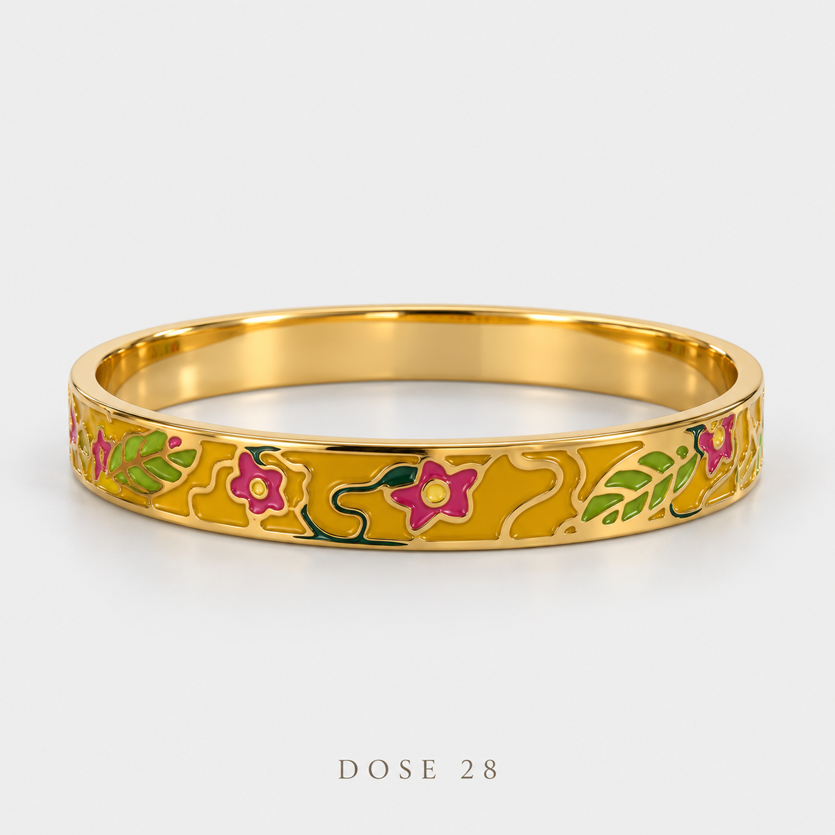 Colourful Floral Bangle  أسوارة الورود الملوّنة