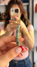 Blue Stars & Flowers Bangle  سوارة النجوم والزهور الزرقاء