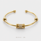 Gold-Tone Beaded Sparkle Cuff  أسوارة الخرز والتفاصيل المرصّعة