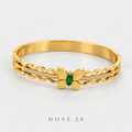 أسوارة الفراشة بالفص الأخضر   Green Butterfly Bracelet