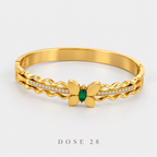 أسوارة الفراشة بالفص الأخضر   Green Butterfly Bracelet