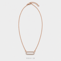 سلسلة المستطيل المرصّع — Sparkling Rectangle Necklace