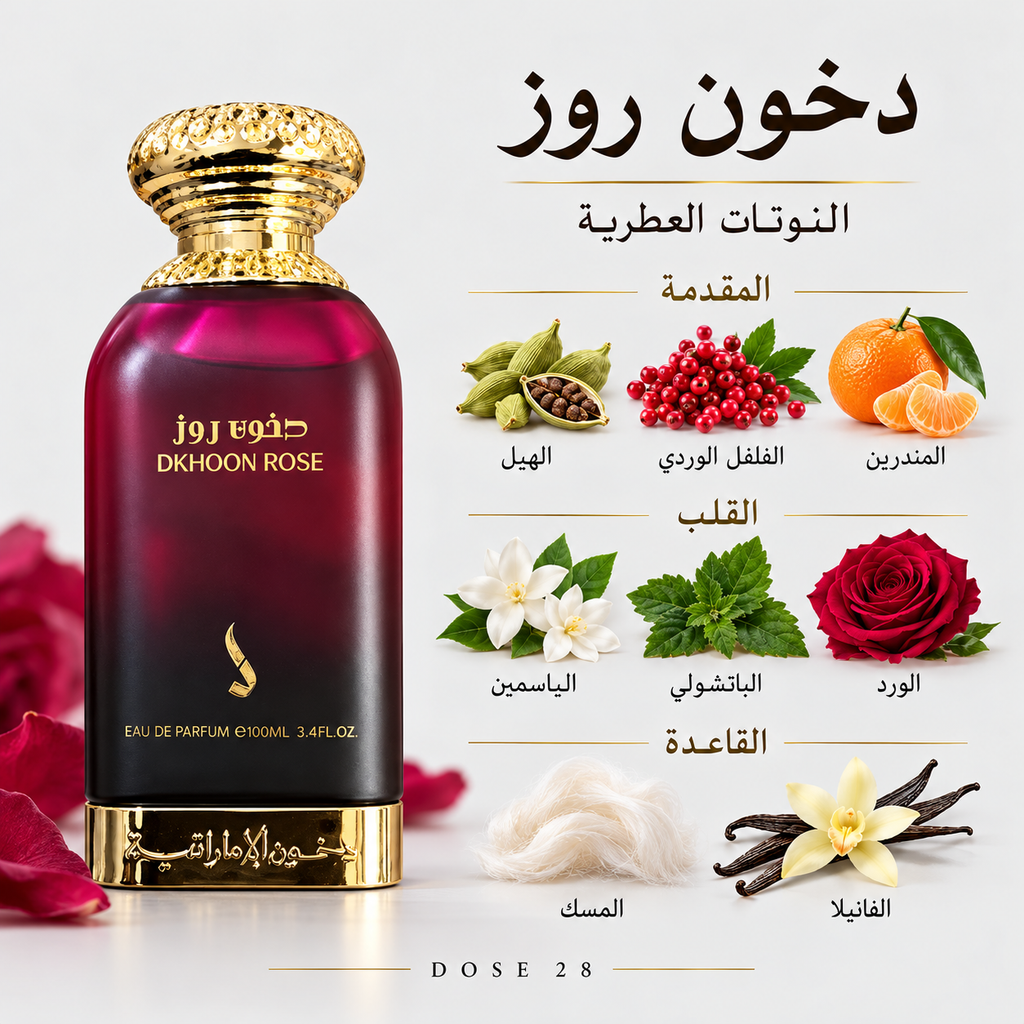 عطر دخون روز  Dkhoon Emirates Dkhoon Rose