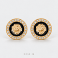 Black Lion Halo Stud Earrings  تراجي الأسد الأسود  XXXXXX
