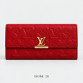 محفظة لويس فيتون طويلة بنقشة مونوغرام – أحمر Louis Vuitton Red Monogram Long Wallet