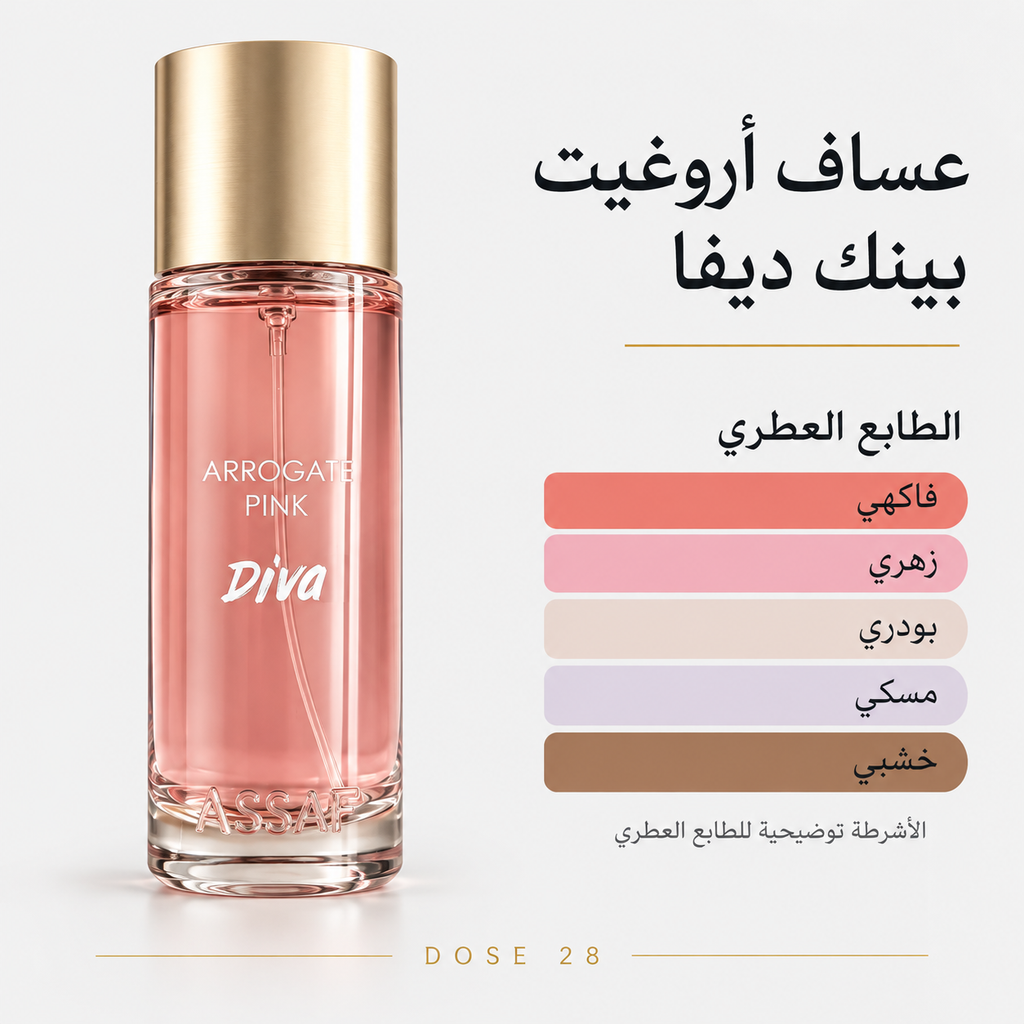 عطر عساف أروغيت بينك ديفا – فواكه وأزهار ومسك Assaf Arrogate Pink Diva – Fruity Floral & Musk