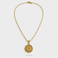 عقد الميدالية الكلاسيكية المزخرفة Ornate Coin Pendant Necklace
