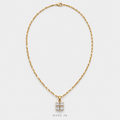 Four-Stone Square Necklace سلسلة المربّع بأربع فصوص