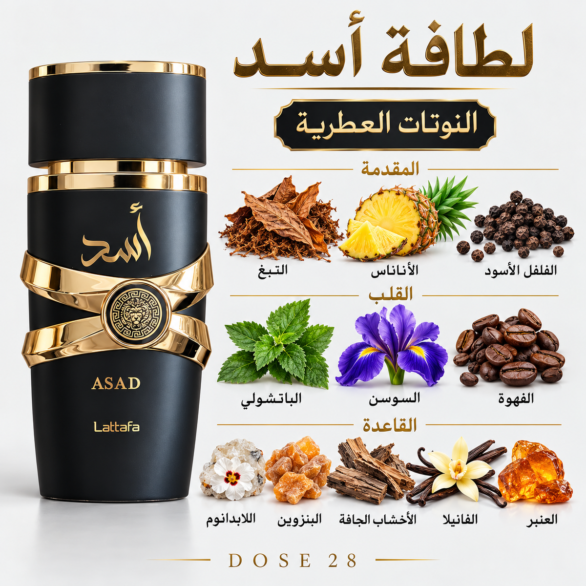 عطر لطافة أسد للرجال Lattafa Asad Eau de Parfum for Men