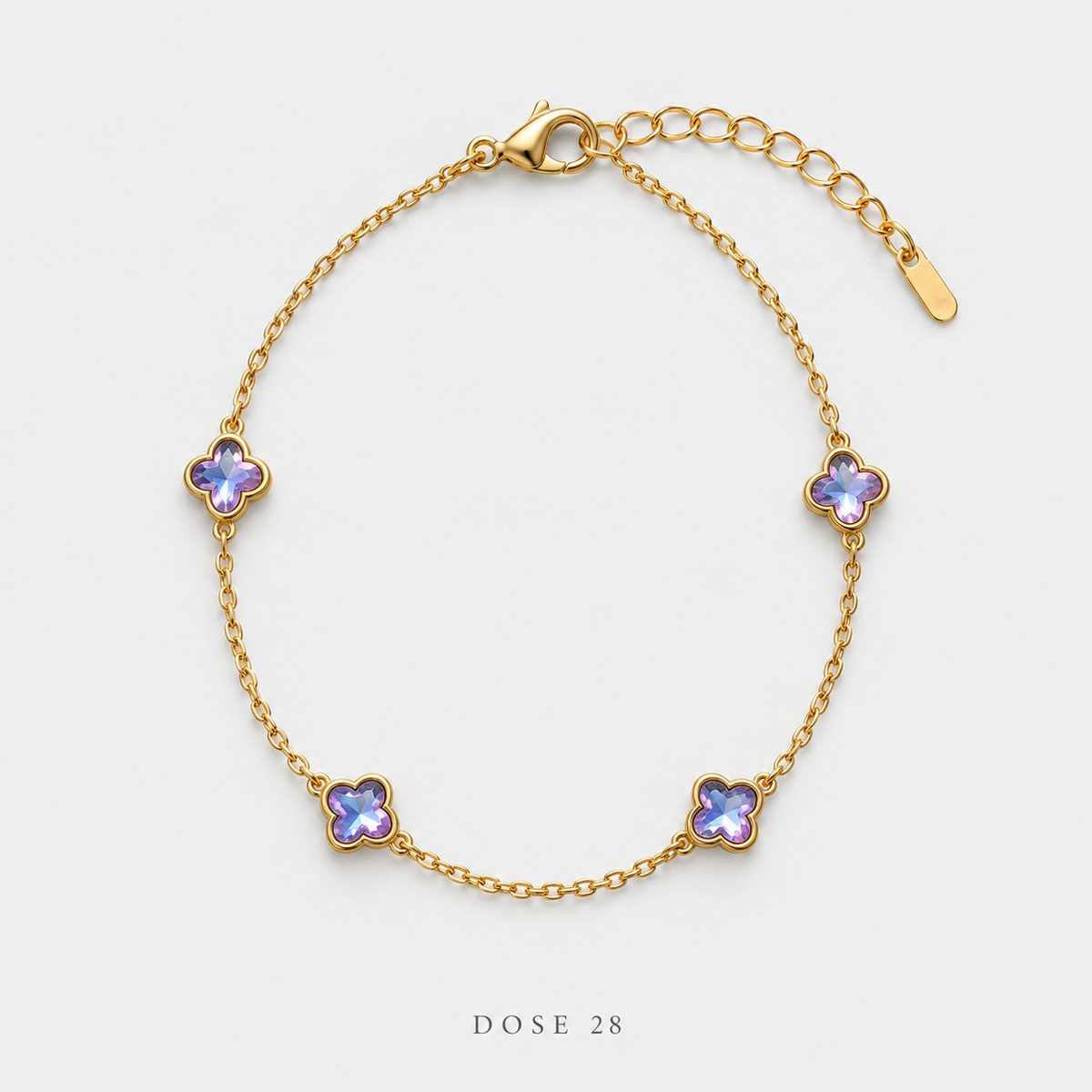 سوار البرسيم البنفسجي — Lavender Clover Bracelet