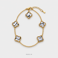 سوار البرسيم بنقشة رخامية  Marble-Pattern Clover Bracelet