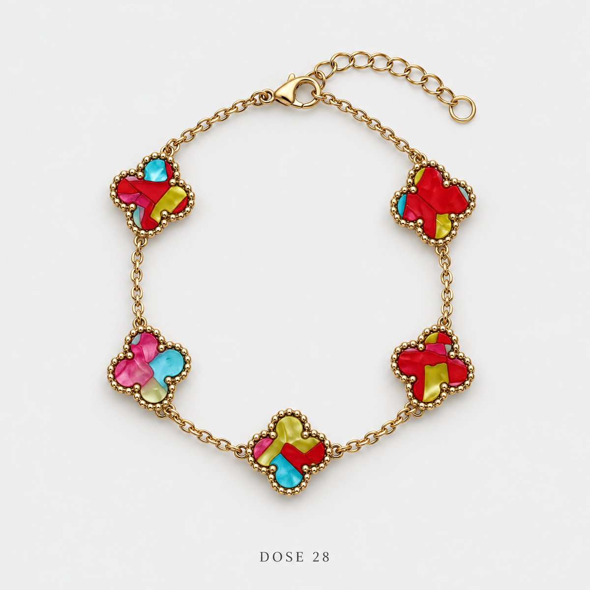 سوار البرسيم الملوّن  Multicolor Clover Bracelet