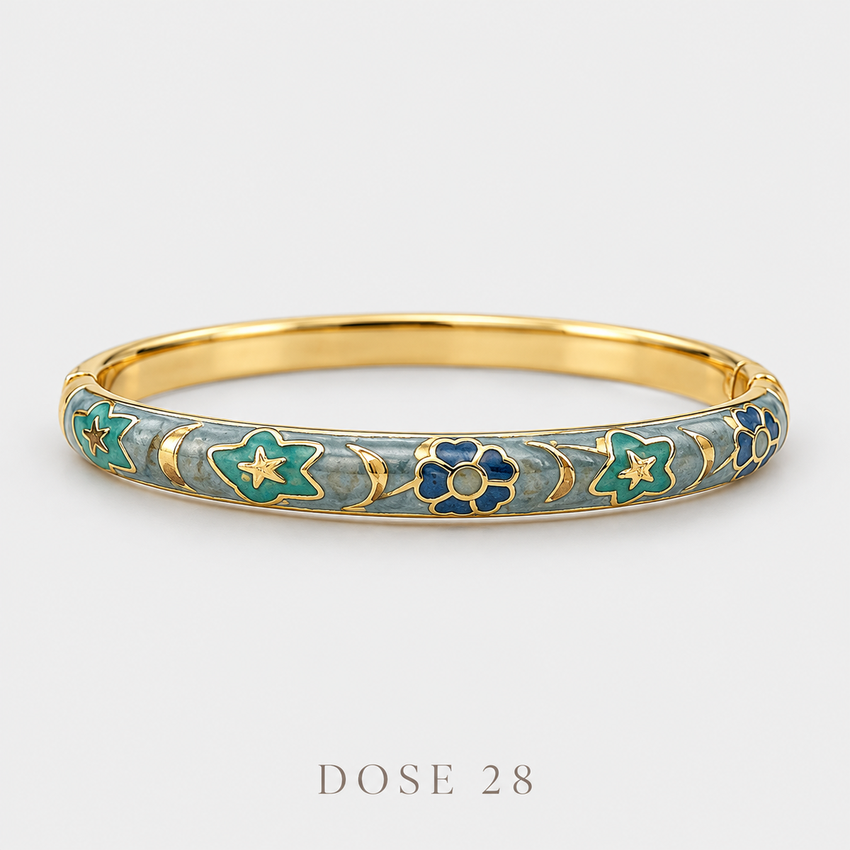 Blue Stars & Flowers Bangle  سوارة النجوم والزهور الزرقاء