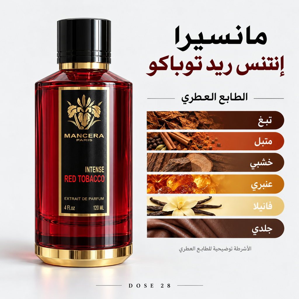 عطر مانسيرا إنتنس ريد توباكو للجنسين – إكستريت دو بارفان Mancera Intense Red Tobacco Extrait de Parfum