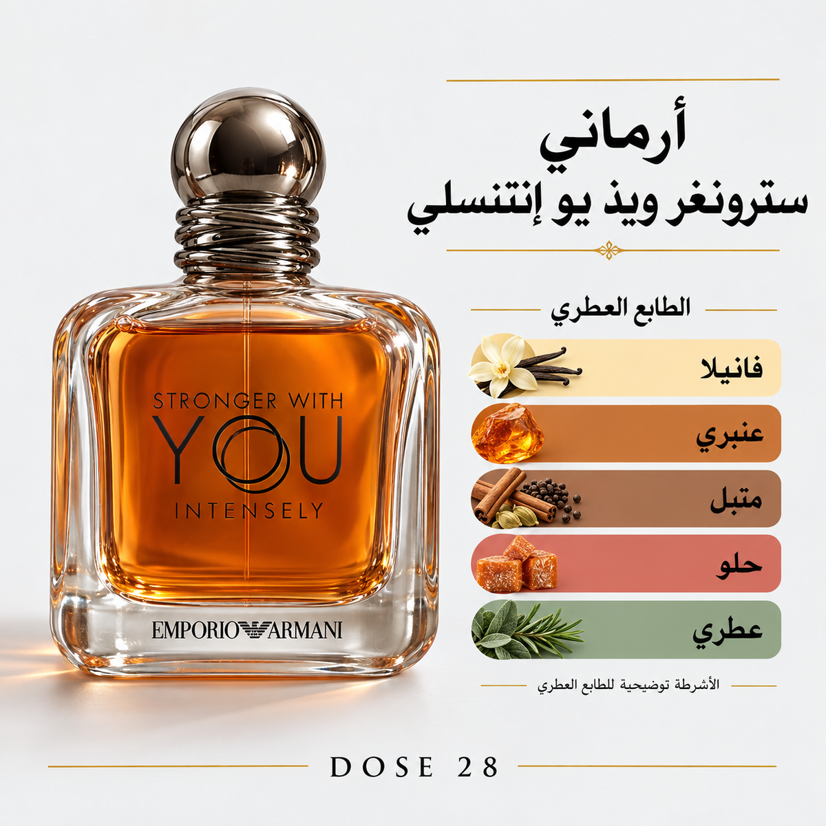 عطر إمبوريو أرماني سترونغر ويذ يو إنتنسلي للرجال Emporio Armani Stronger With You Intensely Eau de Parfum for Men