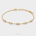 سوار الفصوص المستطيلة Baguette Stone Bracelet