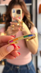 Rainbow Baguette Cuff  أسوارة قوس قزح المفتوحة