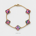 سوار البرسيم الفوشي  Fuchsia Clover Bracelet