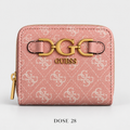 محفظة گيس صغيرة بنقشة الشعار – وردي GUESS Pink Monogram Compact Wallet