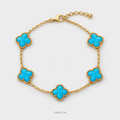 سوار البرسيم التركوازي Turquoise Clover Bracelet