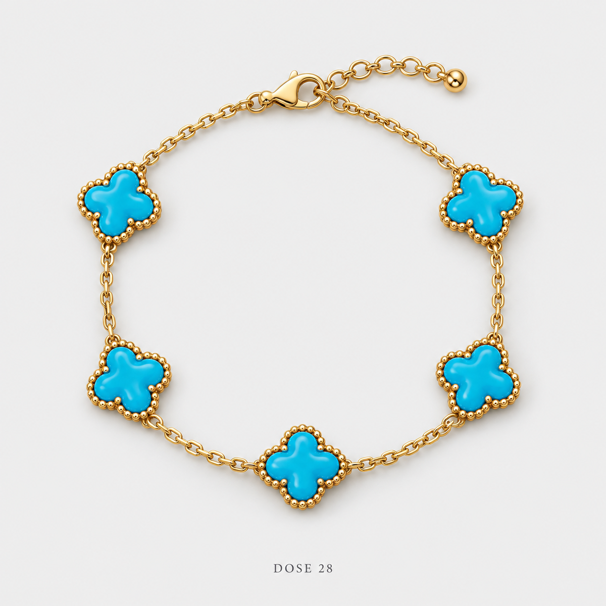سوار البرسيم التركوازي Turquoise Clover Bracelet
