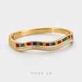 أسوارة الموجة بالفصوص الملوّنة  Rainbow Wave Bracelet