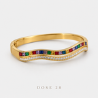 أسوارة الموجة بالفصوص الملوّنة  Rainbow Wave Bracelet