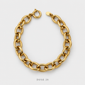 سوار الحلقات البيضاوية بلون ذهبي Gold-Tone Oval Link Bracelet