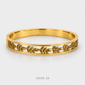 Gold-Tone Leaf Bangle  أسوارة الأوراق الذهبية