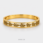 Gold-Tone Leaf Bangle  أسوارة الأوراق الذهبية