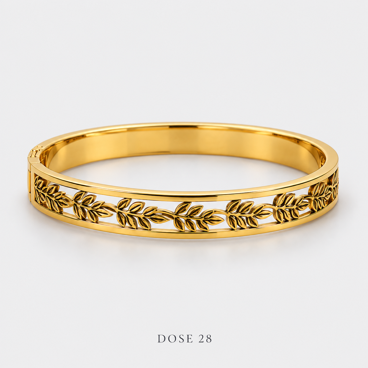 Gold-Tone Leaf Bangle  أسوارة الأوراق الذهبية