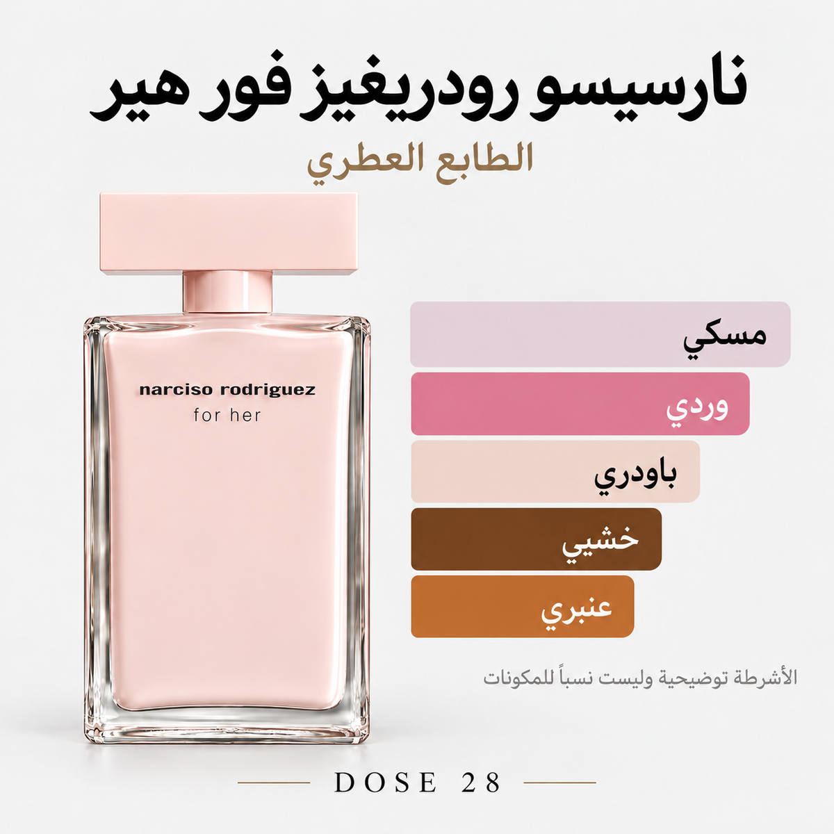 نارسيسو رودريغيز فور هير الوردي – أو دو بارفان Narciso Rodriguez For Her – Eau de Parfum