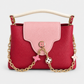 جنطة إل ڤي ستايل كابوسين — عنابي ووردي LV Capucines-Style Bag — Burgundy & Pink