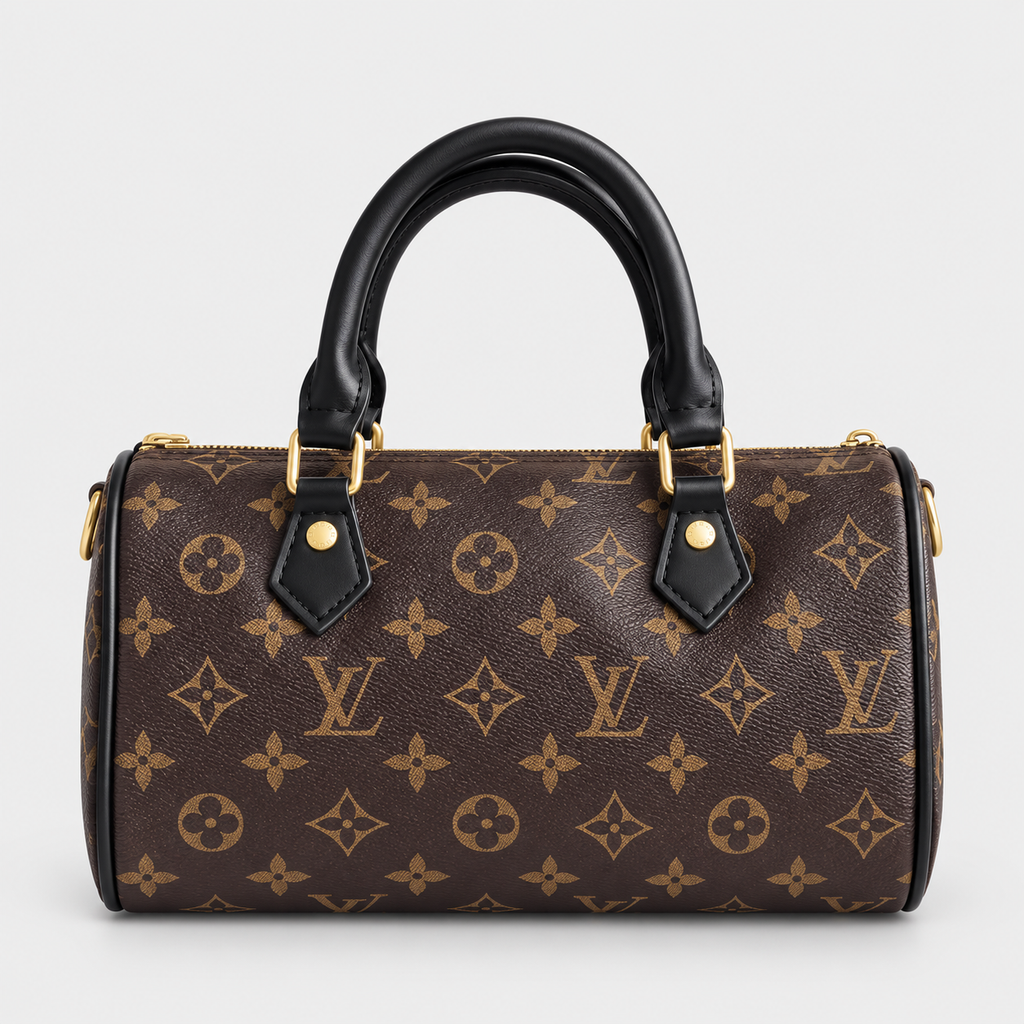 شنطة إل ڤي ستايل سبيدي مونوغرام — بني وأسود LV Speedy-Style Monogram Bag — Brown & Black