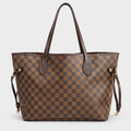 شنطة إل ڤي ستايل نيڤرفول دامييه — بني | LV Neverfull-Style Damier Tote — Brown
