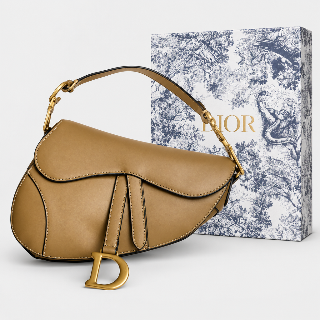 جنطة ديور ستايل سادل — جملي Dior Saddle-Style Bag — Camel