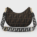 Fendi Fendigraphy-Style Brown FF Hobo Bag   : حقيبة فيندي بنمط فينديغرافي بنية بنقشة FF